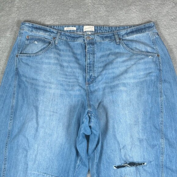 Universal Thread Womens Jeans High Rise Curved Leg Jean Blue Denim Plus Size 26R - Picture 3 of 15